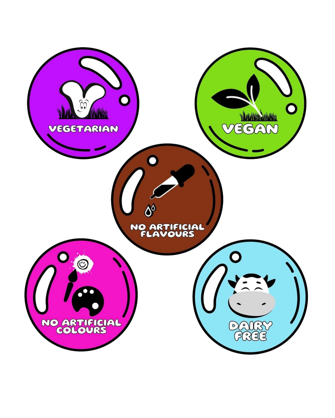 Vegan Sour Dummies Per 100g