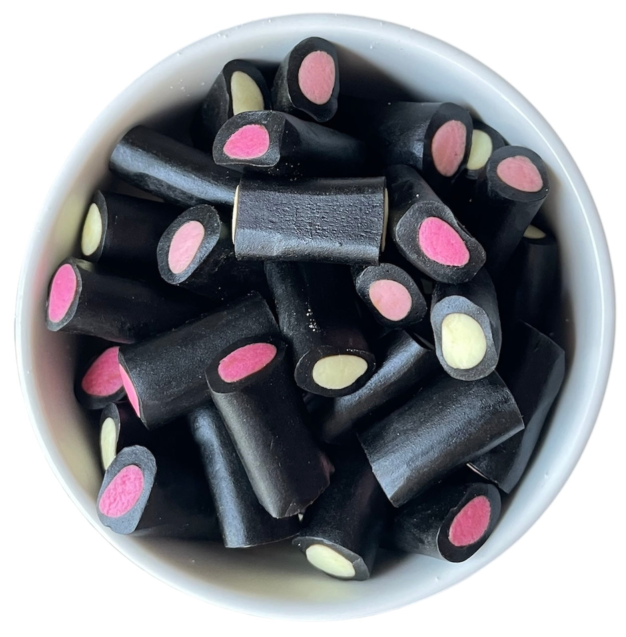 Liquorice Cream Rocks Per 100g