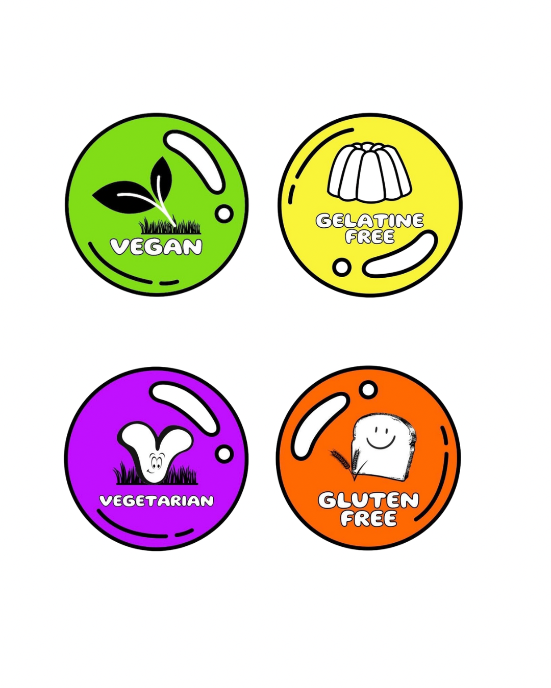 Vegan Peace Rings Per 100g